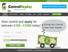 Tablet Screenshot of controlpayday.com